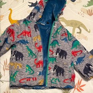Colorful Dinosaur and Animal Print Hoodie